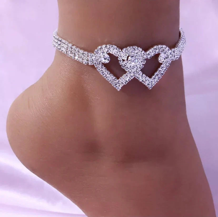 Heart X Heart Ankle Bracelet