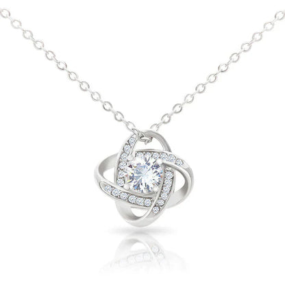 White Gold Necklace - With Real Rose